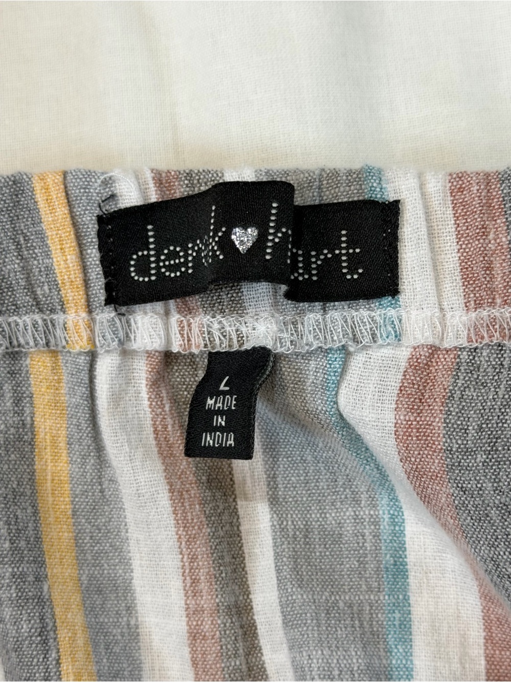 Derek Heart Strapless Romper with Pastel Stripes - Picture 3 of 8